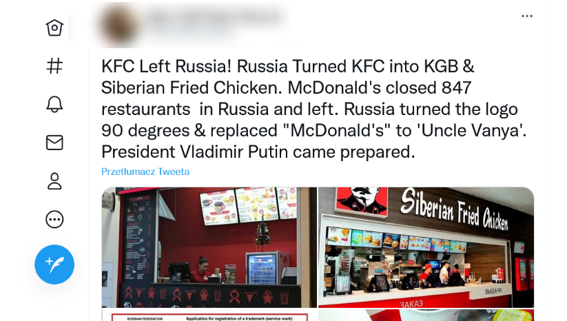 Fakehunter Czy Restauracje Kfc W Rosji Przemianowano Na Kgb A Mcdonalds Na Wujaszek Wania 1230